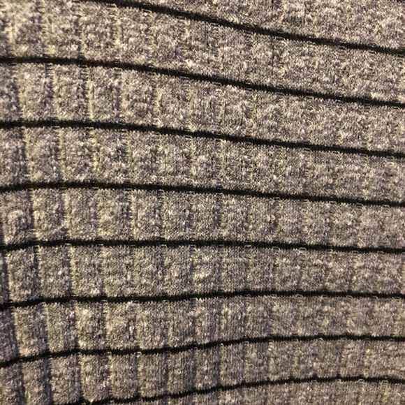 Project Social T Kimora Sweetheart Knit Top Gray with Black Stripes - Picture 12 of 12